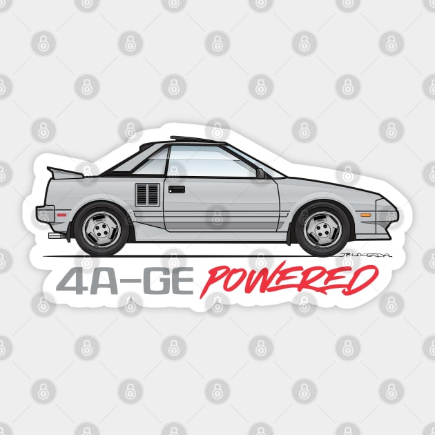 Powered-Silver Sticker by JRCustoms44